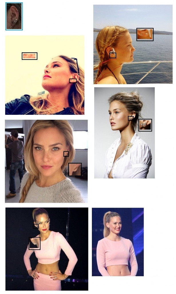 Bar-Refaeli-Photo-Proofs-Trois trous de boucles d'oreilles dans les oreilles